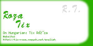 roza tix business card